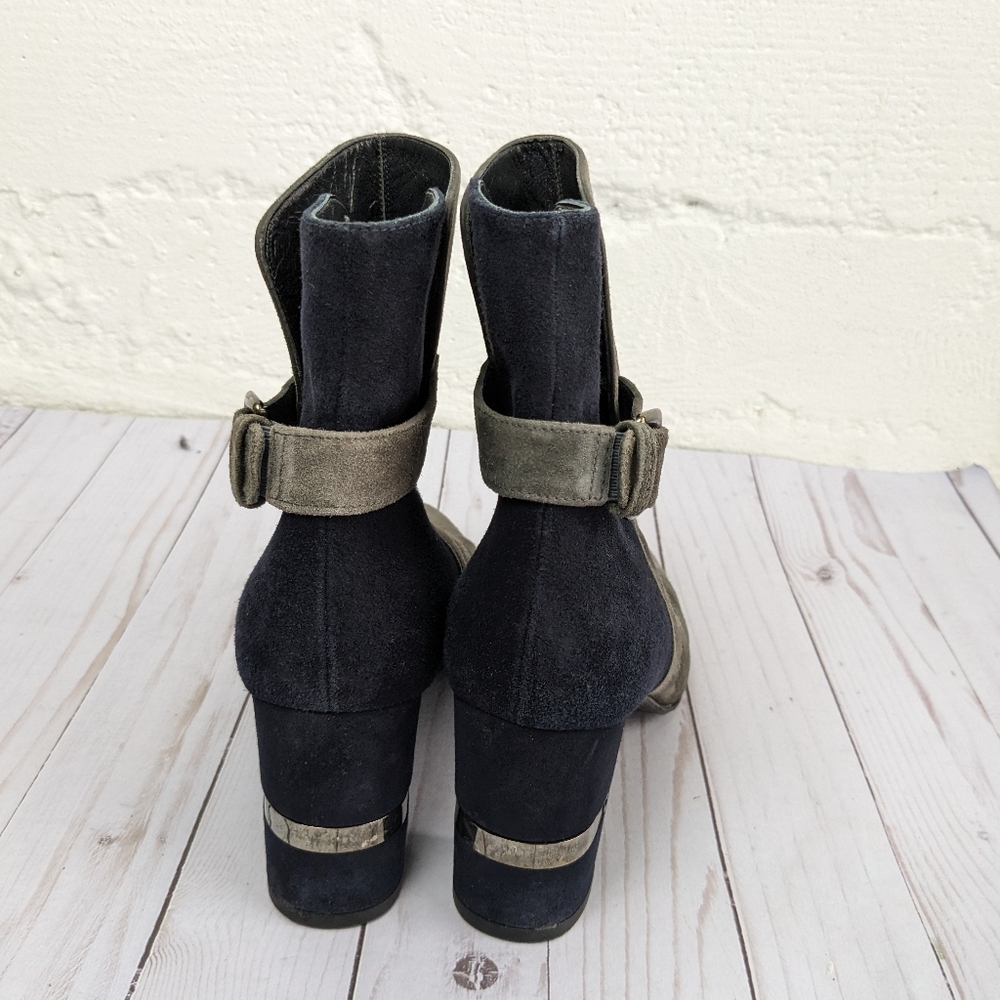 Stuart Weitzman • Imback Bi-color Ankle Boots - Picture 7 of 11